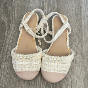 Zara Balerina Flats. Beige and pink.